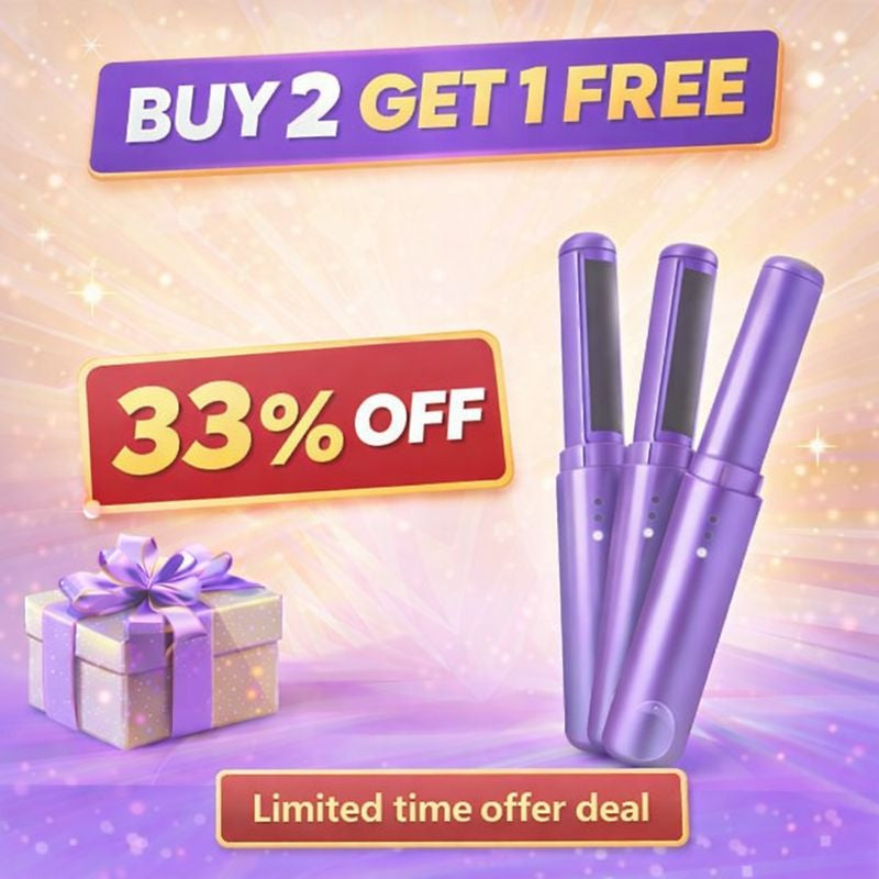 Cordless Mini Hair Straightener – Rechargeable Portable Hot Comb