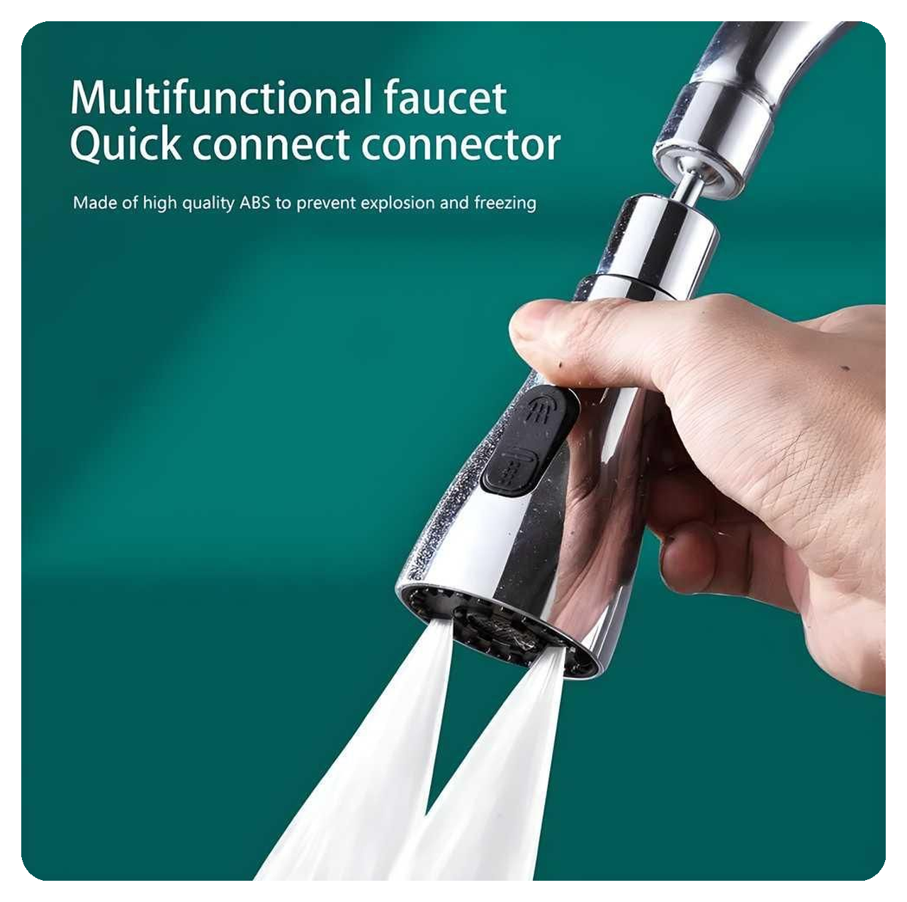 3-Mode High-Pressure Kitchen Sink Faucet Sprayer – Save Water, Clean Faster